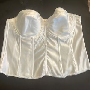 White strapless 42DD Corset bra